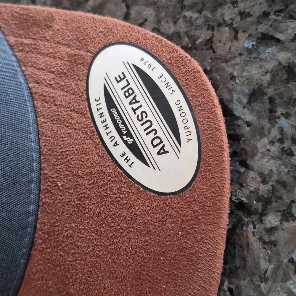 PUMA Men's Blue and Brown Adjustable Faux Suede Brim Cap | AS IS CONDITION - Picture 3 of 7